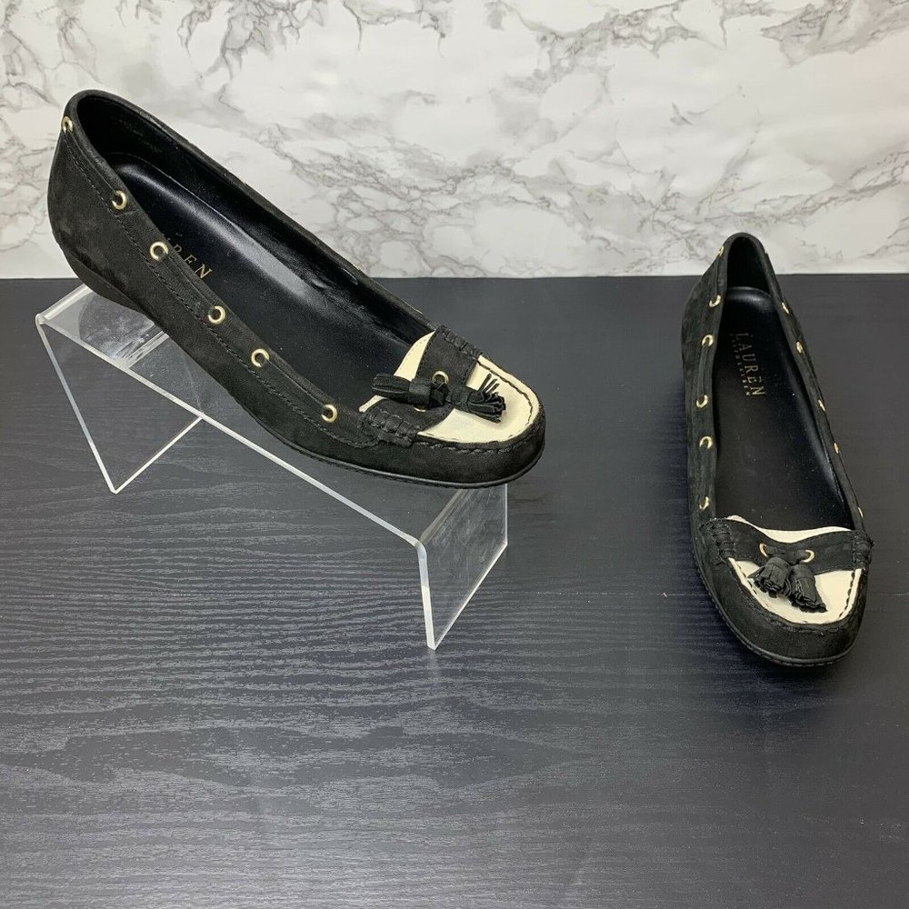 Ralph Lauren Women’s 7.5 Gael Leather Black Tassel